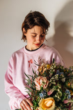 Load image into Gallery viewer, Embroidered big bunch of flowers embroidered back sweater