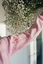 Load image into Gallery viewer, Embroidered large wildflower sweater with floral sleeves