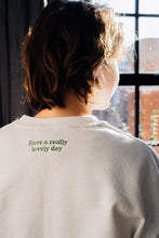 Load image into Gallery viewer, Embroidered trio of big roses with embroidered sleeve and back sweater