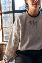 Load image into Gallery viewer, Embroidered rose sweater with sleeve details