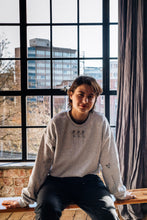 Load image into Gallery viewer, Embroidered rose sweater with sleeve details