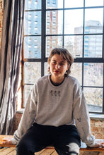 Load image into Gallery viewer, Embroidered rose sweater with sleeve details