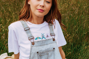 Trio of colourful moths t-shirt