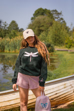 Load image into Gallery viewer, The fancy Holographic dragonfly embroidered on the front sweater