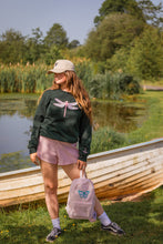 Load image into Gallery viewer, The fancy Holographic dragonfly embroidered on the front sweater