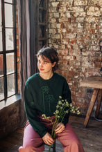 Load image into Gallery viewer, Embroidered big daffodil with sunflower and rose sweater
