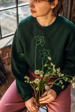 Load image into Gallery viewer, Embroidered big daffodil with sunflower and rose sweater