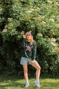 Embroidered large moth sweater