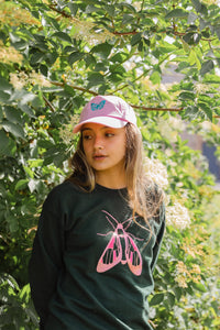 Embroidered large moth sweater