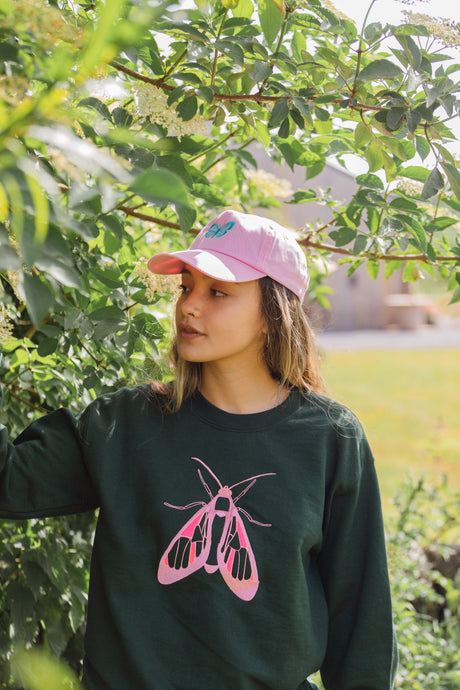 Embroidered large moth sweater