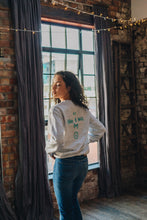 Load image into Gallery viewer, Embroidered hey have a nice day back sweater with today will be a good day reminder sleeve