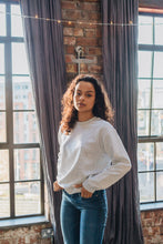 Load image into Gallery viewer, Embroidered hey have a nice day back sweater with today will be a good day reminder sleeve