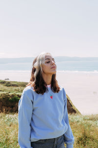Embroidered strawberry sweater