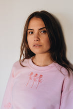 Load image into Gallery viewer, Embroidered rose sweater with sleeve details