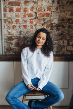 Load image into Gallery viewer, Embroidered tattoo style sweater with sleeve details