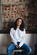 Load image into Gallery viewer, Embroidered tattoo style sweater with sleeve details
