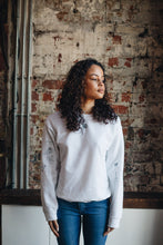 Load image into Gallery viewer, Embroidered tattoo style sweater with sleeve details