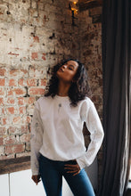 Load image into Gallery viewer, Embroidered tattoo style sweater with sleeve details