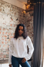 Load image into Gallery viewer, Embroidered tattoo style sweater with sleeve details