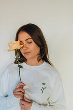 Load image into Gallery viewer, Have a nice day and daisy embroidered slogan sweater