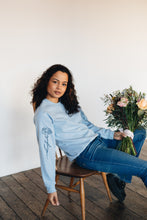 Load image into Gallery viewer, embroidered carnation sleeve sweater