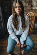 Load image into Gallery viewer, Embroidered have a really lovely day back sweater with reminder sleeve