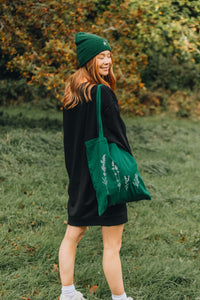Wildflower embroidered tote bag