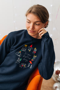 Super Festive Dogs embroidered sweater