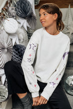 Load image into Gallery viewer, Star &amp; moon embroidered printed sleeve sweater