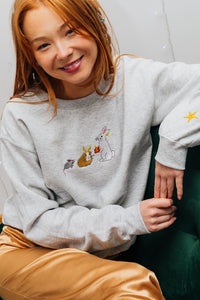 Sugar, Cinnamon and Spice - Mouse, Guinea Pig & Rabbit embroidered sweater