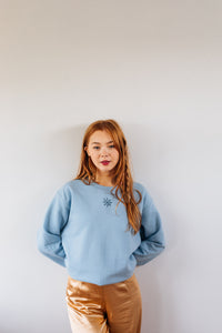 Snowflake embroidered sweater