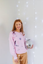 Load image into Gallery viewer, THE SHOWSTOPPER star moon embroidered printed sweater