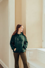 Load image into Gallery viewer, Embroidered large wildflower hoodie with floral sleeves