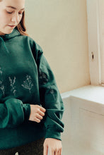 Load image into Gallery viewer, Embroidered large wildflower hoodie with floral sleeves