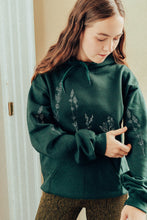 Load image into Gallery viewer, Embroidered large wildflower hoodie with floral sleeves