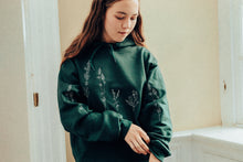 Load image into Gallery viewer, Embroidered large wildflower hoodie with floral sleeves