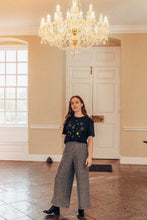 Load image into Gallery viewer, lots of metallic stars embroidered organic t-shirt.