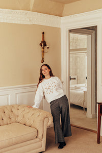 Night sky embroidered sweater