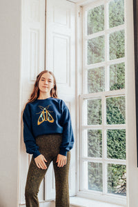 Embroidered large festive moth sweater