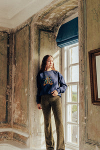Embroidered large festive moth sweater