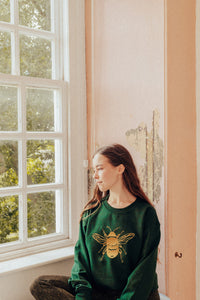 Extra special Embroidered BIG bee sweater