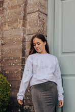 Load image into Gallery viewer, Embroidered large wildflower sweater with floral sleeves