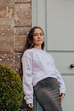 Load image into Gallery viewer, Embroidered large wildflower sweater with floral sleeves