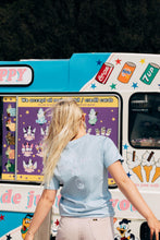 Load image into Gallery viewer, Hey have a nice day embroidered back with doodle bee on front sleeve t-shirt