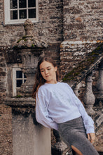 Load image into Gallery viewer, Embroidered large wildflower sweater with floral sleeves