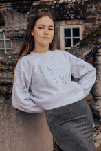 Load image into Gallery viewer, Embroidered large wildflower sweater with floral sleeves