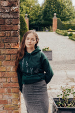 Load image into Gallery viewer, Embroidered large wildflower hoodie with floral sleeves