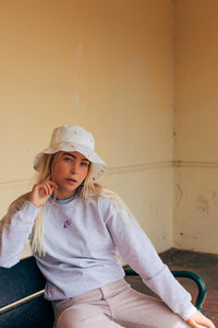 Embroidered mini doodle bee sweater