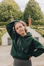 Load image into Gallery viewer, Embroidered large wildflower hoodie with floral sleeves