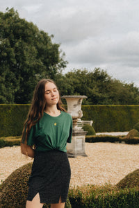 Mini star embroidered organic t-shirt.